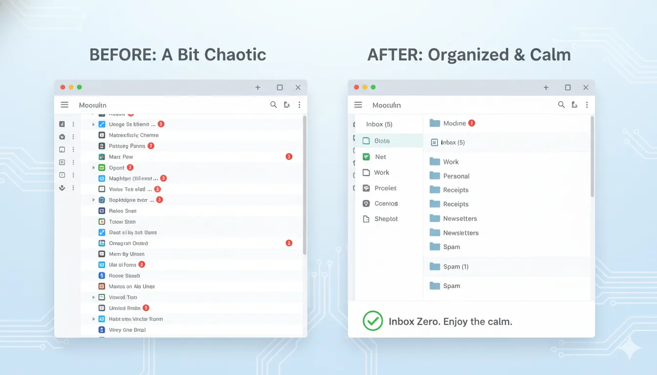 Inbox before after